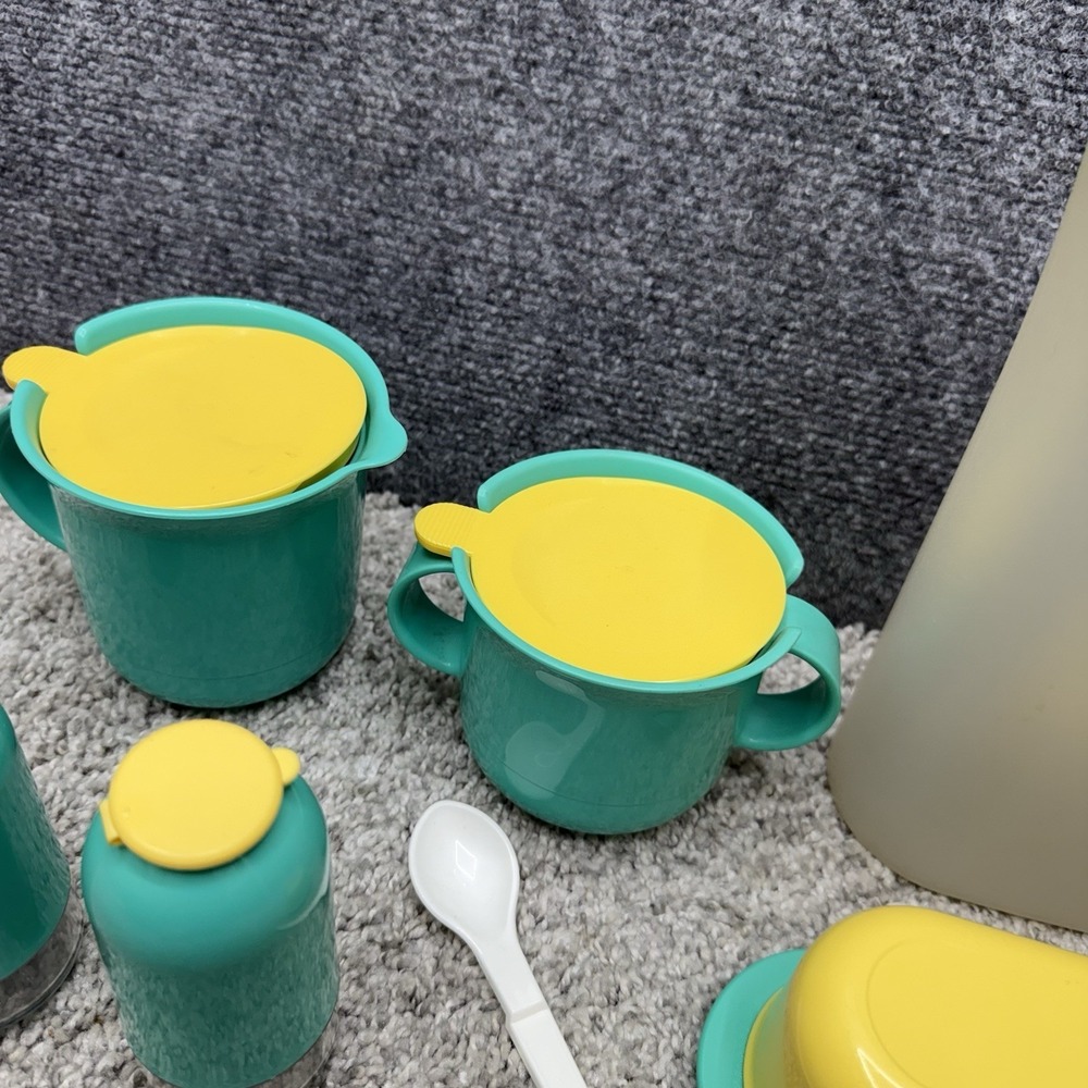 Vintage Tupperware huge lot salt pepper shaker cream sugar pitcher butter AS IS - Picture 5 of 16